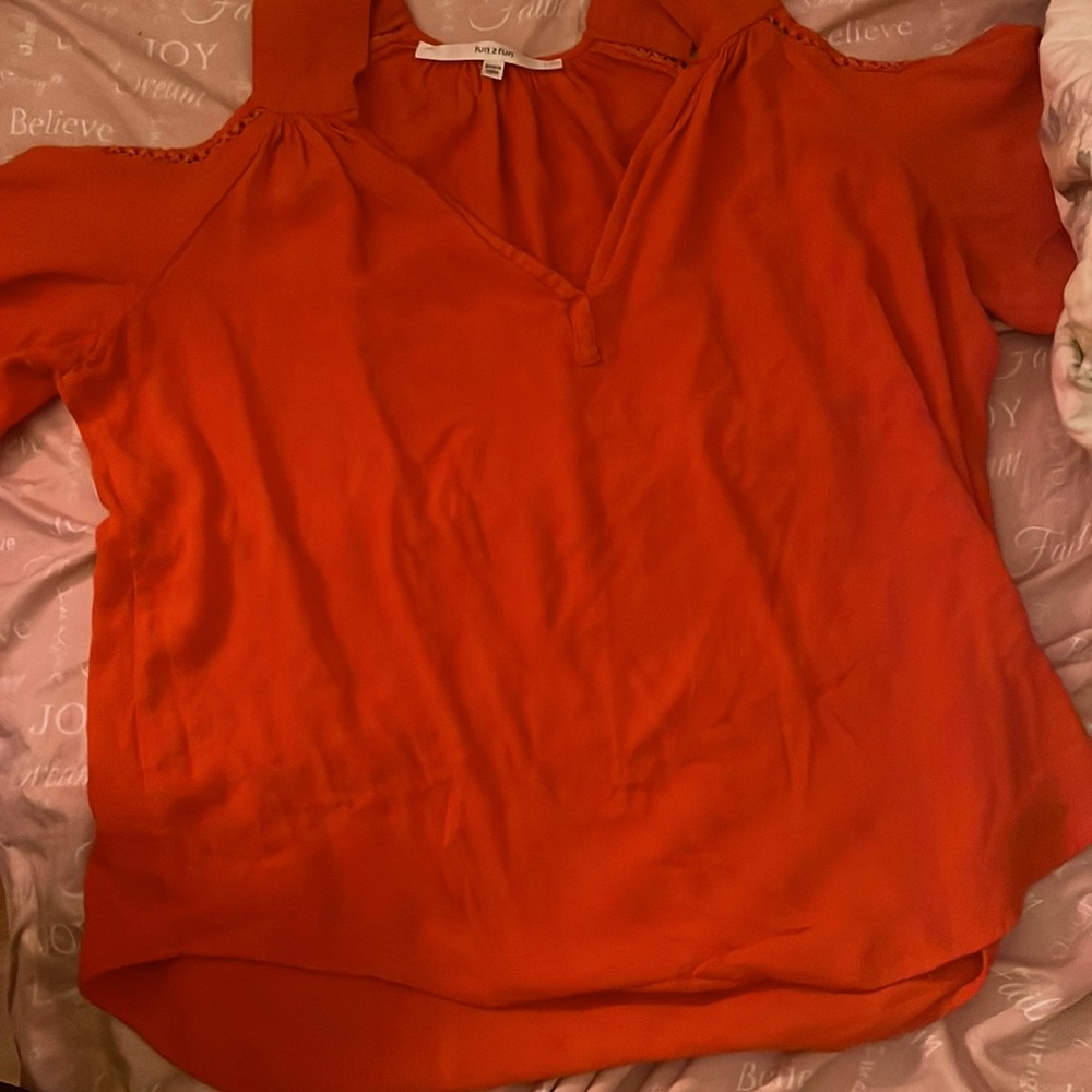 Orange Summer Blouse
